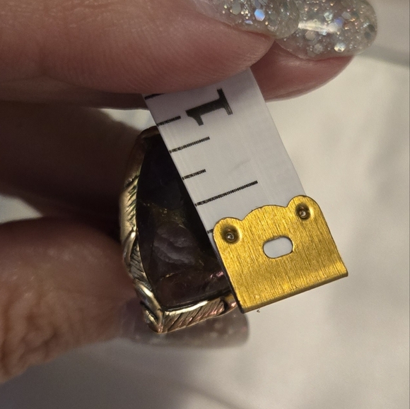 Studio Barse Goldtone Ring with Purple Gemstone - Picture 9 of 10